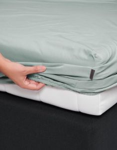 ESSENZA Premium Percale Dusty Green Spannbettlaken 80 x 200 cm