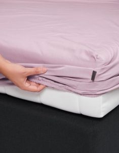 ESSENZA Premium Percale Lila Spannbettlaken 90 x 210 cm