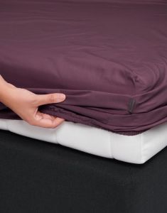 ESSENZA Premium Percale Marsala Spannbettlaken 180 x 220 cm