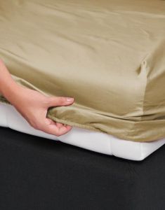 ESSENZA Satin Yellow Fitted sheet 140 x 200