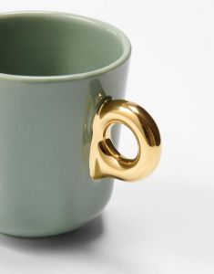 ESSENZA Sculpture Stone green Espresso cup & saucer 9 cl