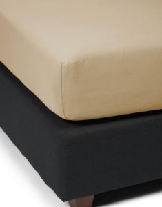 ESSENZA The Perfect Organic Jersey Yellow Fitted sheet 140-160 x 200-220