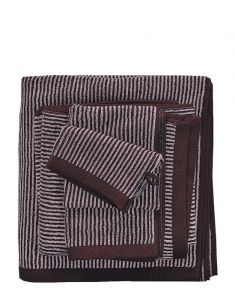 Marc O'Polo Timeless Tone Stripe Aubergine / lavender mist Guest towel 30 x 50