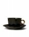 Essenza Sculpture Dark Green Coffee cup & saucer 22 cl