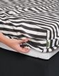 Covers & Co Earned My Stripes Black Fitted sheet 160 x 200