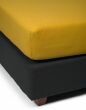 ESSENZA Premium Jersey Mustard Fitted sheet 90-100 x 200-220