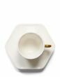 ESSENZA Sculpture Off white Espresso cup & saucer 9 cl
