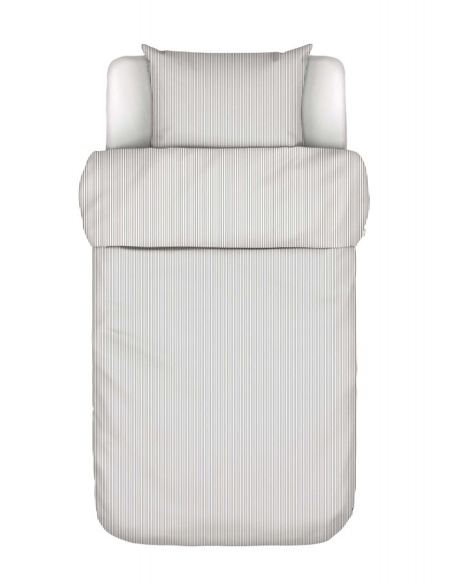 Marc O'Polo Classic fine stripe Anthracite Duvet cover 140 x 220 cm