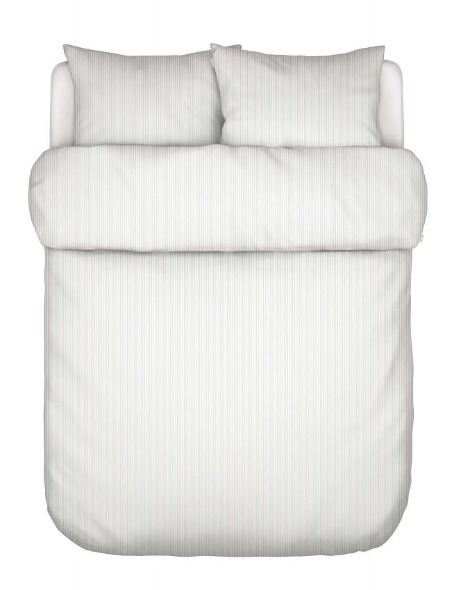 Marc O'Polo Classic fine stripe Grey mist Duvet cover 200 x 220 cm