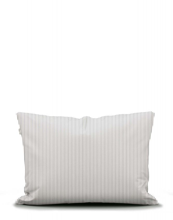 Marc O'Polo Classic fine stripe Anthracite Pillowcase 80 x 80 cm