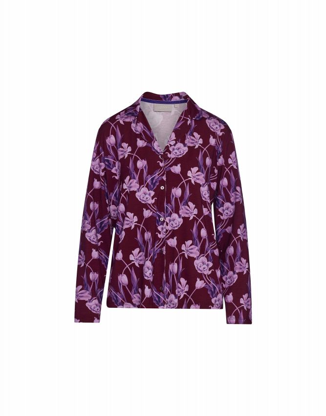Essenza Elodie Maxime Burgundy Top Long Sleeve XL