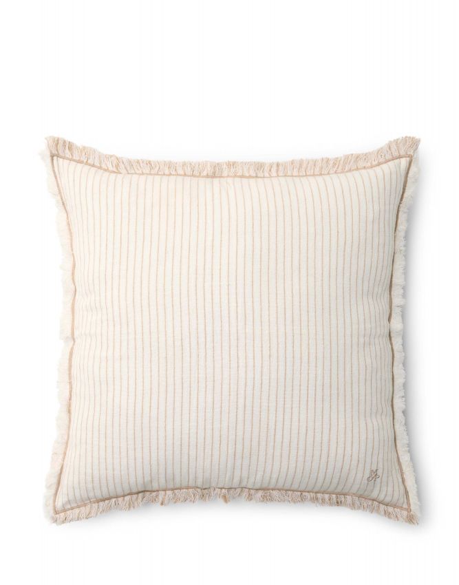 Marc O'Polo Fine Stripe Dark Sand Cushion 50 x 50 cm