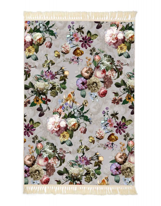 Essenza Fleur Grey Carpet 180 x 240
