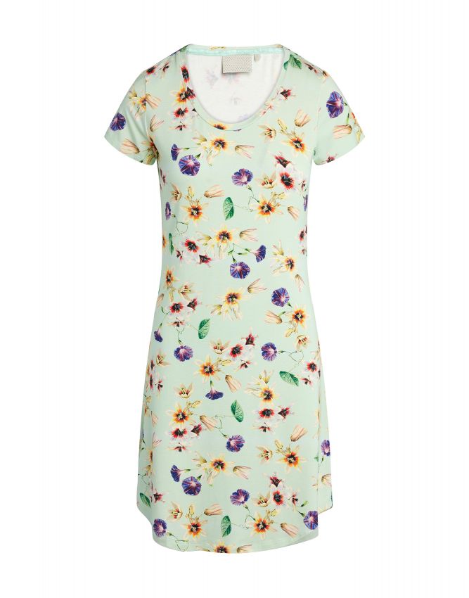 ESSENZA Isa Fiorre Subtle green Nightdress short sleeve XS