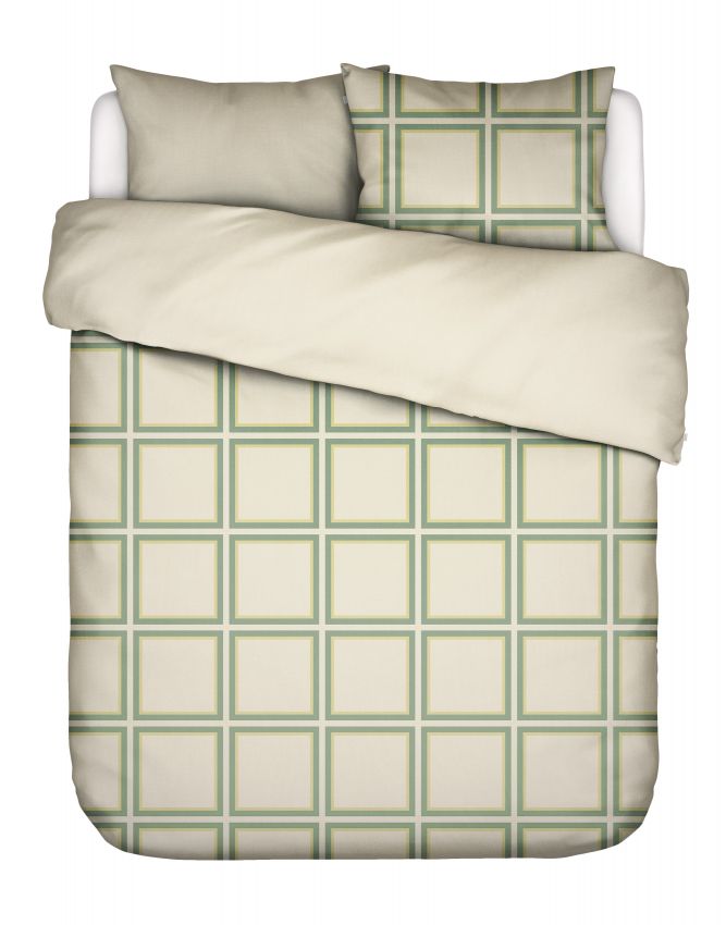 Essenza Luca Basil green Duvet cover 200 x 220