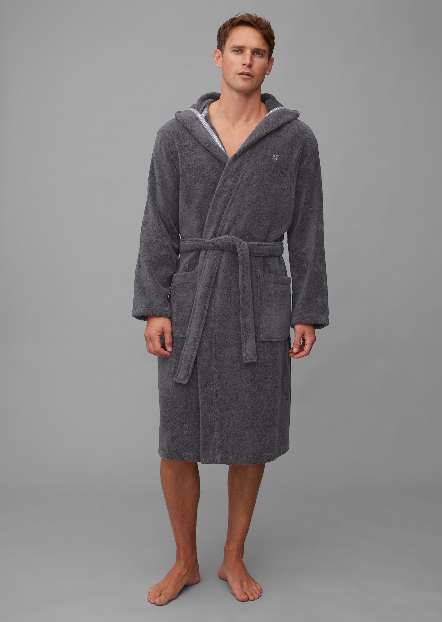 Polo robe with best sale hood
