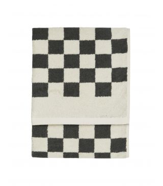 Marc O'Polo Checker Anthracite Guest towel 30 x 50 cm