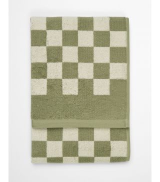 Marc O'Polo Checker Guest towel Moss green