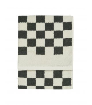 Marc O'Polo Checker Anthracite Towel 70 x 140 cm