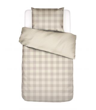 ESSENZA Chess Duvet cover Oatmeal