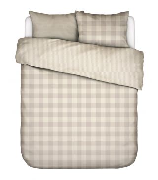 ESSENZA Chess Oatmeal Duvet cover 200 x 220 cm