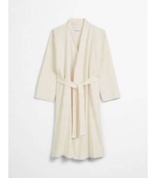 Marc O'Polo Classic fine stripe Dark Sand Kimono L