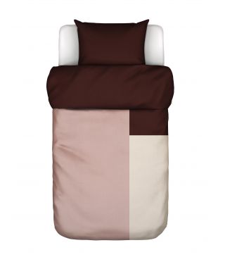 Marc O'Polo Ewon Crimson Brown Duvet cover 135 x 200 cm