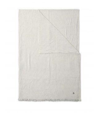 Marc O'Polo Fine Stripe Anthracite Plaid 150 x 200 cm