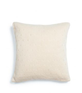 ESSENZA Knitted Ajour White Cushion square 50 x 50