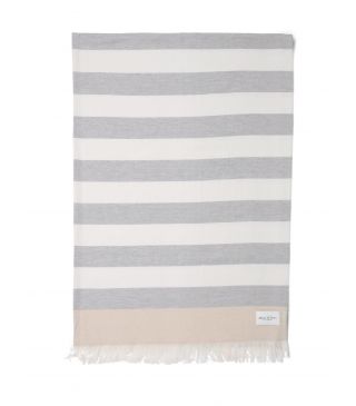 Marc O'Polo Per Neutral Grey / Off White Plaid 130 x 170 cm