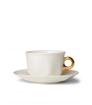 ESSENZA Sculpture Coffee cup & saucer Off white