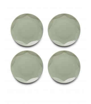 ESSENZA Sculpture Dinner plate 4 piece set Stone green