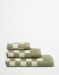 Marc O'Polo Checker Moss green Guest towel 30 x 50 cm