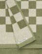 Marc O'Polo Checker Moss green Towel 70 x 140 cm