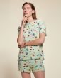 ESSENZA Denna Fiorre Subtle green Top short sleeve L