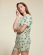 ESSENZA Denna Fiorre Subtle green Top short sleeve L