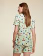 ESSENZA Denna Fiorre Subtle green Top short sleeve L
