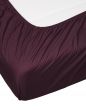 Essenza Minte Burgundy Fitted sheet 90 x 200