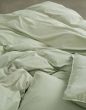 Marc O'Polo Senja Moss green Duvet cover 140 x 200 cm