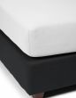 ESSENZA The Perfect Organic Jersey White Topper fitted sheet 90-100 x 200-220 cm