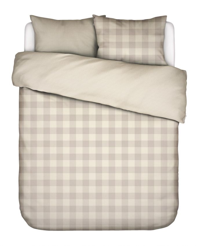 ESSENZA Chess Oatmeal Duvet cover 260 x 220 cm