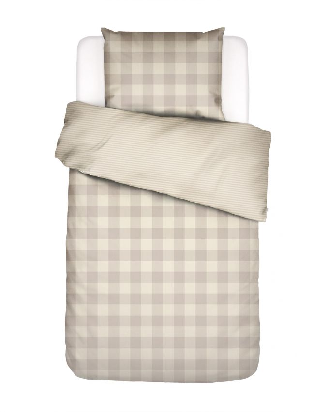 ESSENZA Chess Oatmeal Duvet cover 155 x 220 cm