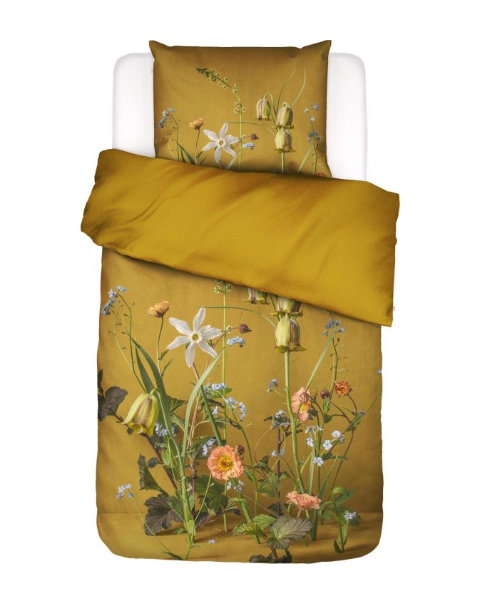 ESSENZA Ficaria Flower ochre Duvet cover 135 x 200 cm
