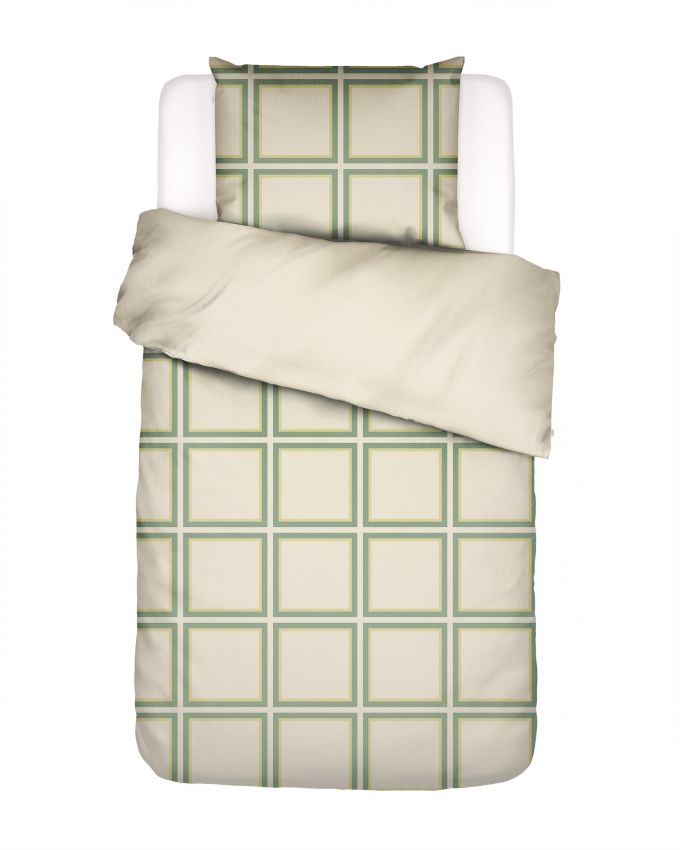 Essenza Luca Basil green Duvet cover 140 x 220