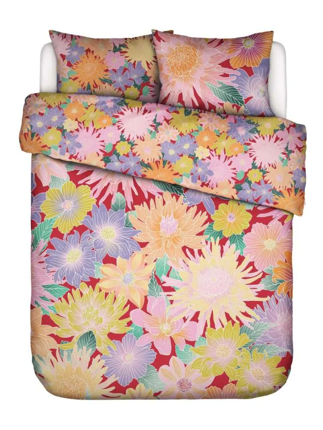 ESSENZA & CO Flower fling Happy red Duvet cover 240 x 220 cm
