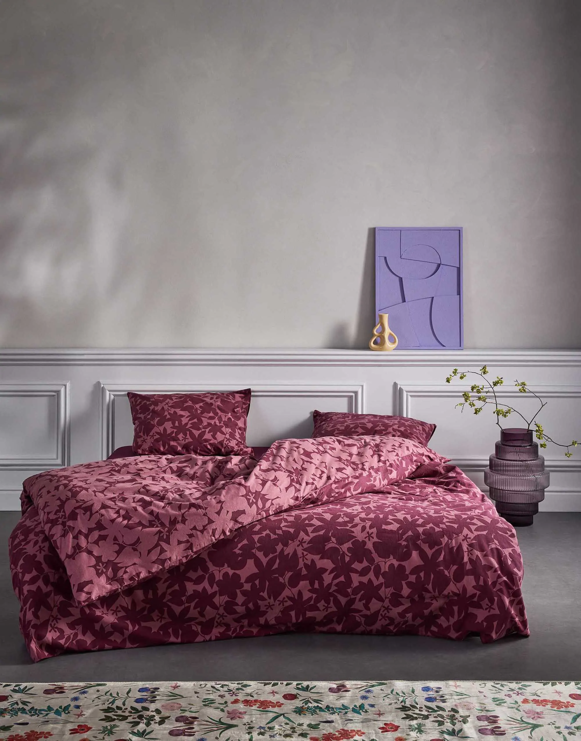 ESSENZA Imara Burgundy Duvet cover 140 x 200 cm