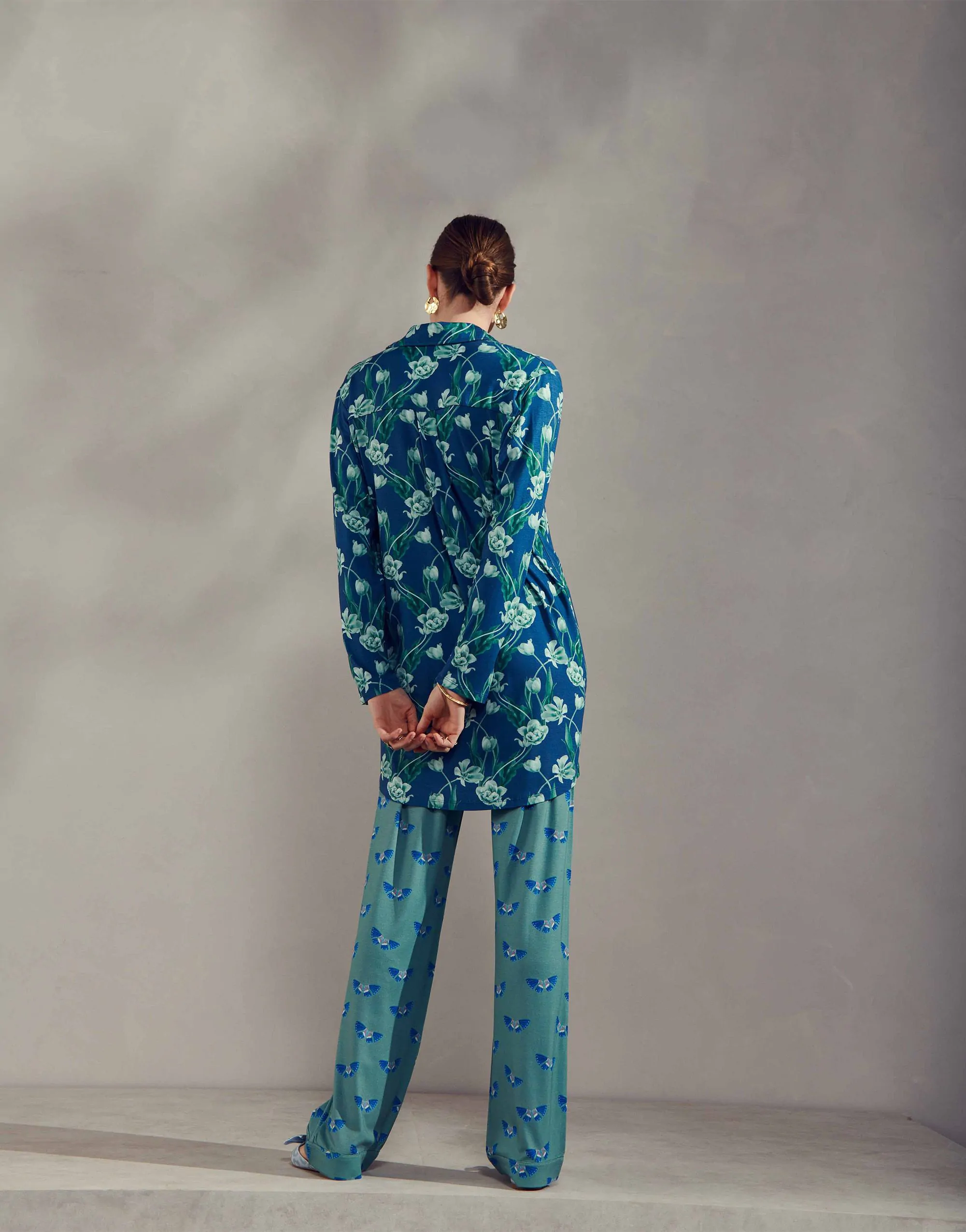ESSENZA Nora Eliza Soft teal Trousers long XS