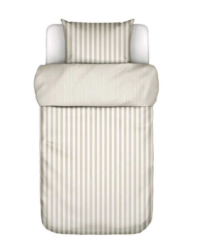 Marc O'Polo Classic Stripe Oatmeal Duvet cover 155 x 220 cm