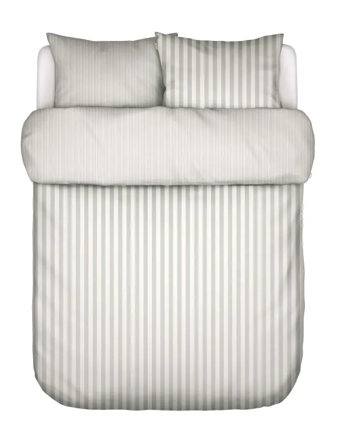 Marc O'Polo Classic Stripe Silver Duvet cover 200 x 200 cm