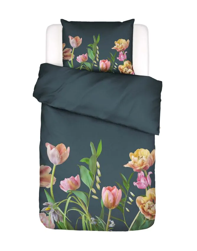 ESSENZA Eloise Slate grey Duvet cover 135 x 200 cm